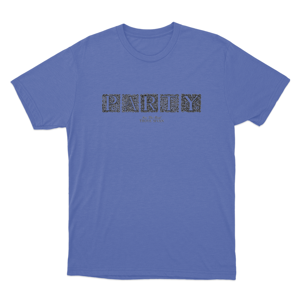 Party Unisex T Shirt Blue Party Unisex T Shirt Blue