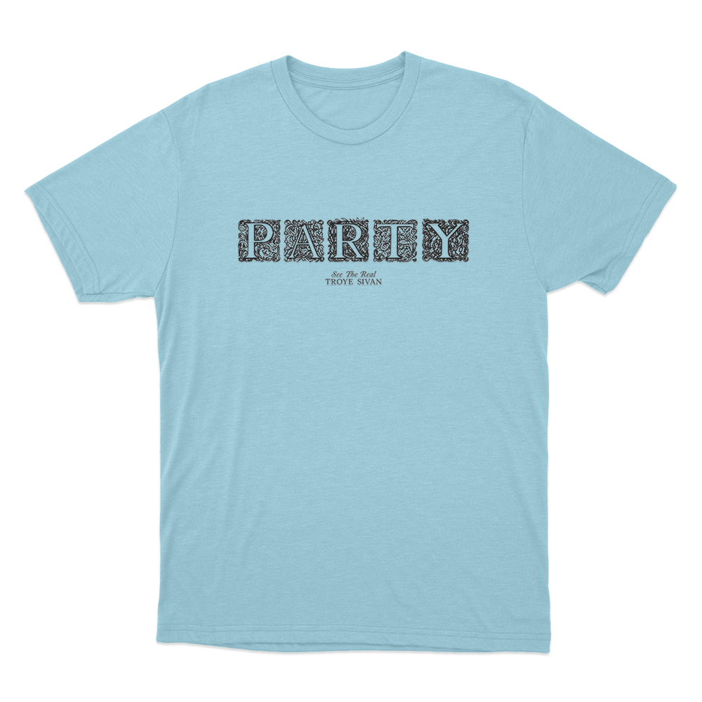 Party Unisex T Shirt Sky Blue Party Unisex T Shirt Sky Blue
