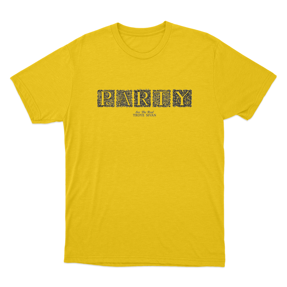 Party Unisex T Shirt Yellow Party Unisex T Shirt Yellow