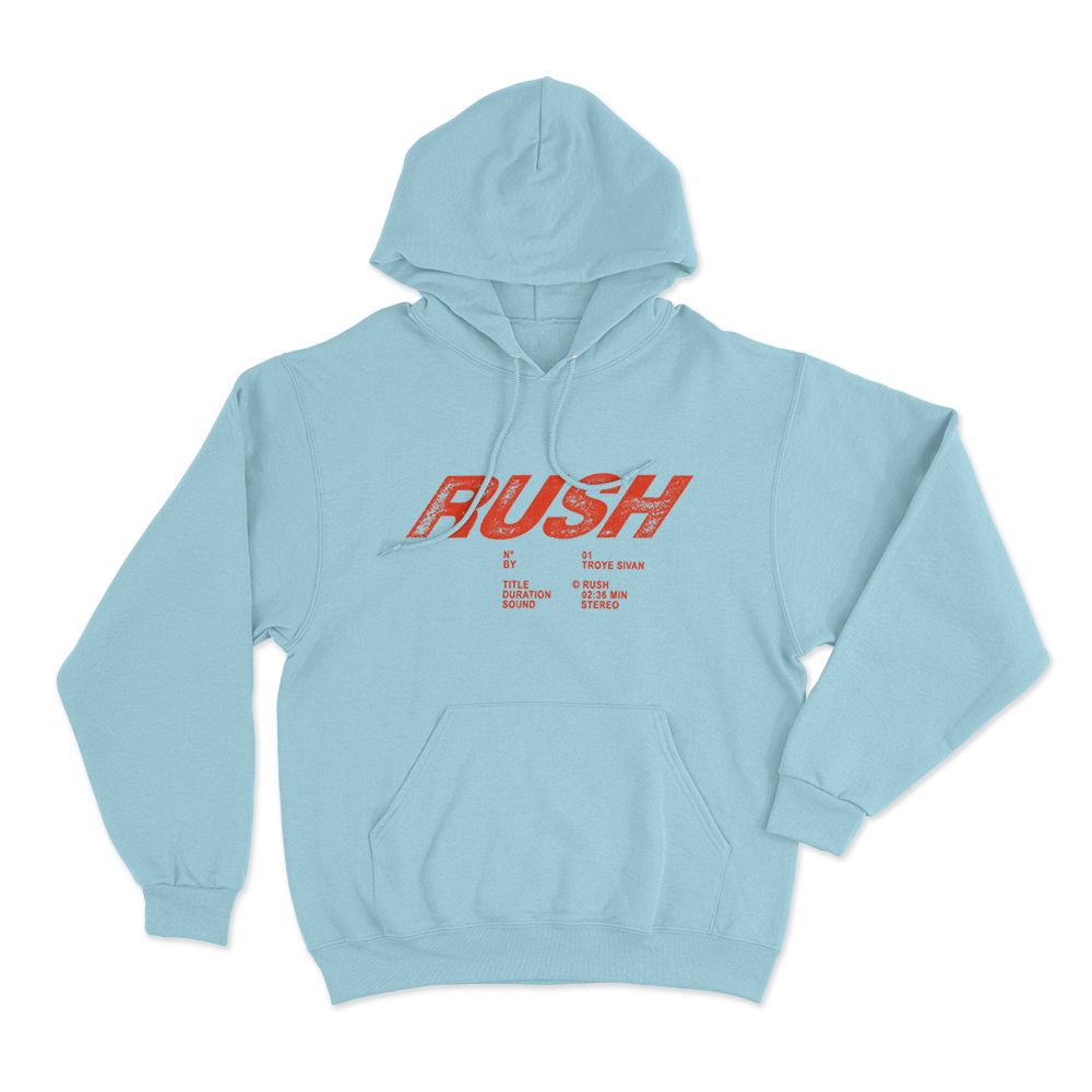 Rush Unisex Hoodie Sky Blue Rush Unisex Hoodie Sky Blue