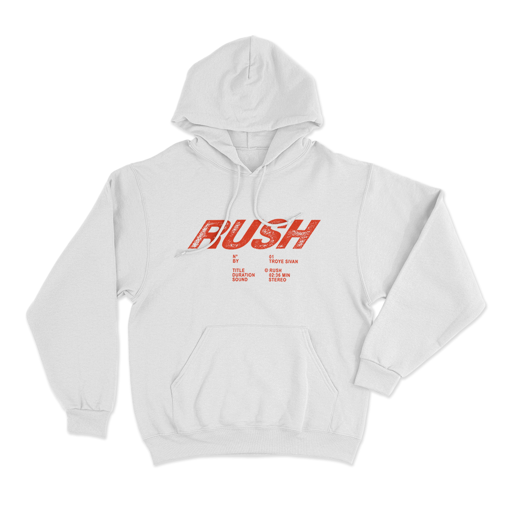 Rush Unisex Hoodie White Rush Unisex Hoodie White