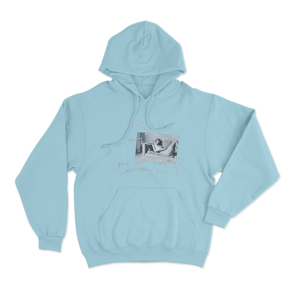 Troye Sivan European Tour Unisex Hoodie Sky Blue Troye Sivan European Tour Unisex Hoodie Sky Blue