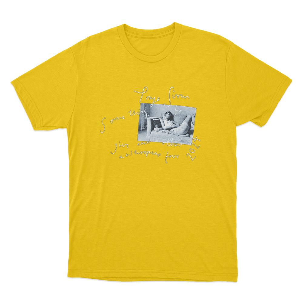 Troye Sivan European Tour Unisex T Shirt Yellow Troye Sivan European Tour Unisex T Shirt Yellow