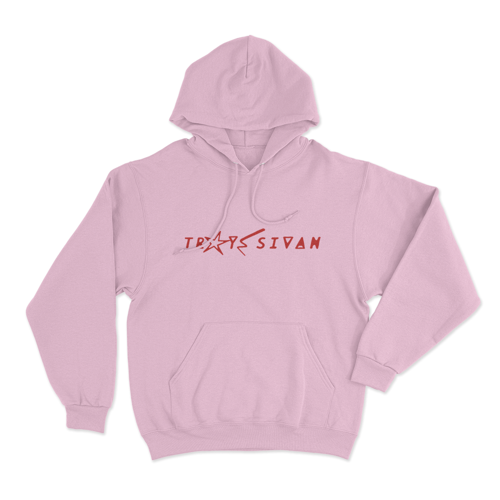 Troye Sivan logo Unisex Hoodie Pink Troye Sivan logo Unisex Hoodie Pink