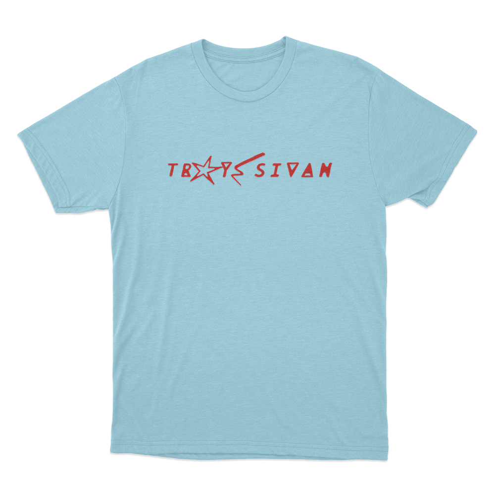 Troye Sivan logo Unisex T Shirt Sky Blue Troye Sivan logo Unisex T Shirt Sky Blue